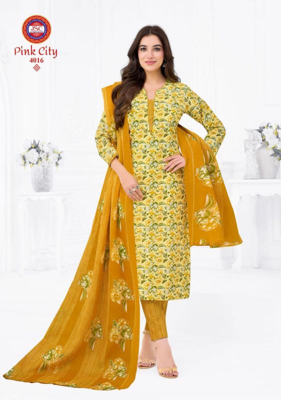 Jsc pink city vol 1 cotton dress material wholesale